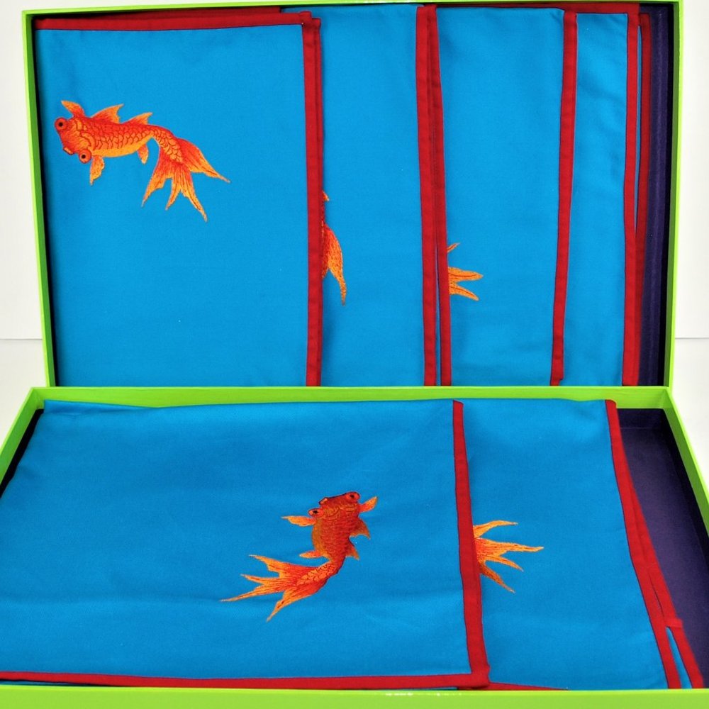 Shanghai Tang Embroidered Placemats & Napkins NIB